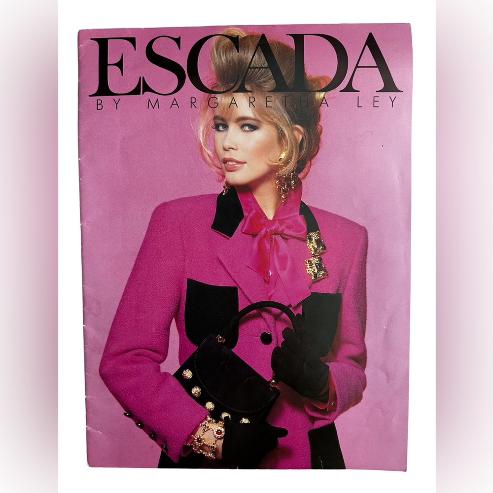 Vintage 1991 ESCADA showroom magazine Claudia Schiffer w/ Defects